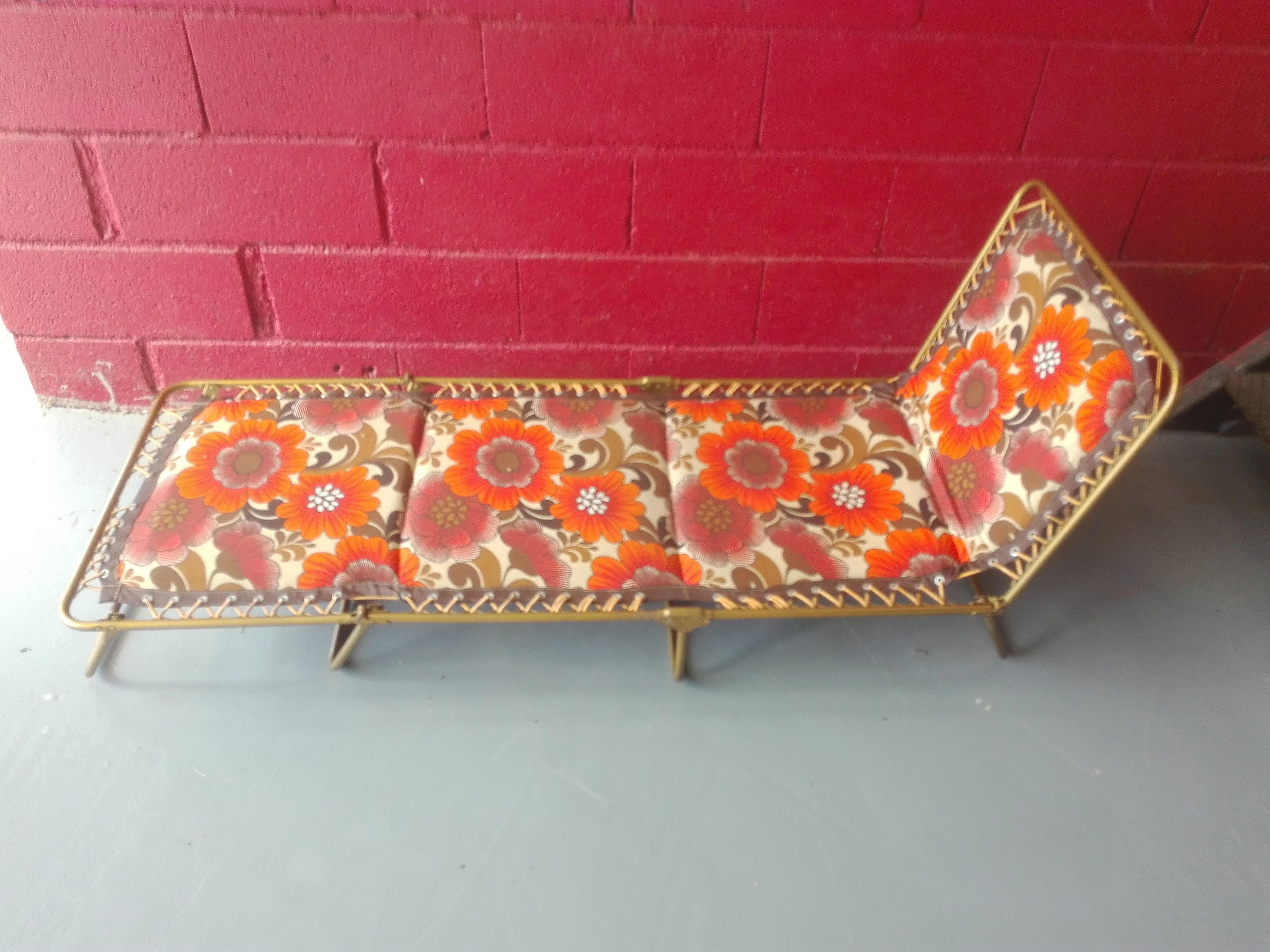 Chaise longue transat Lafuma vintage années 70 Selency