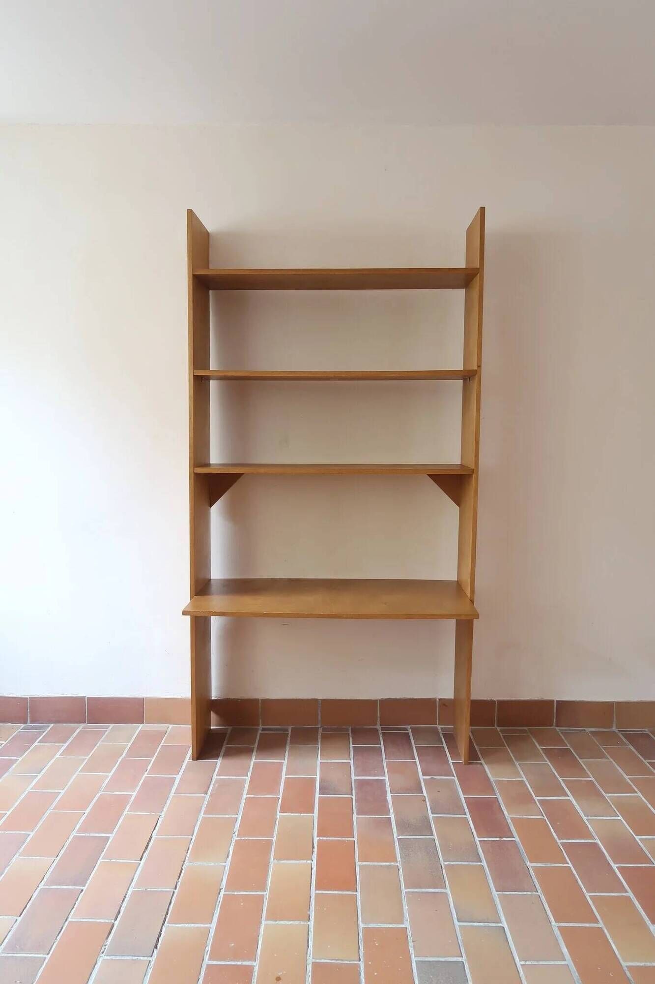 Birch plywood bookshelf, desk top.