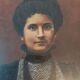 Old oil painting portrait