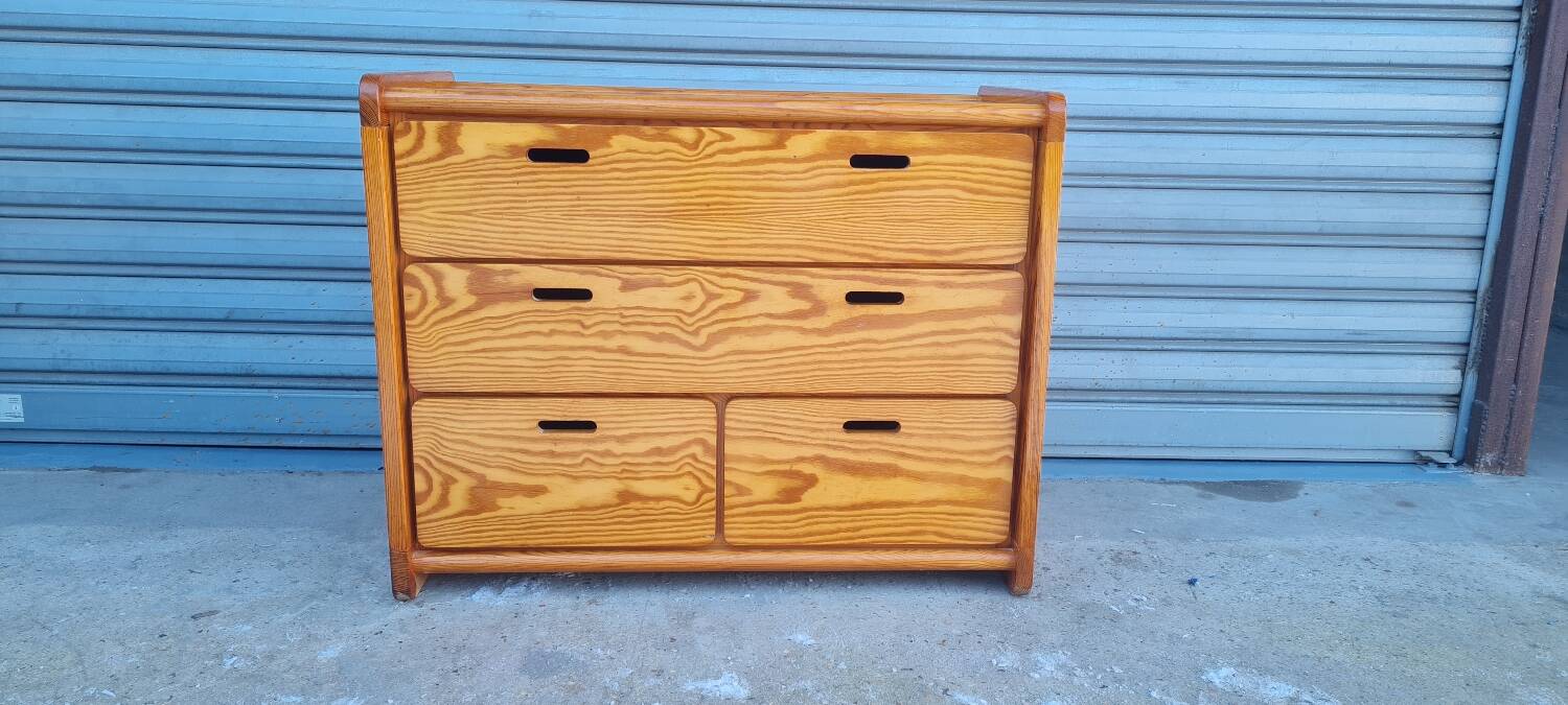 Pine chest of drawers 1970