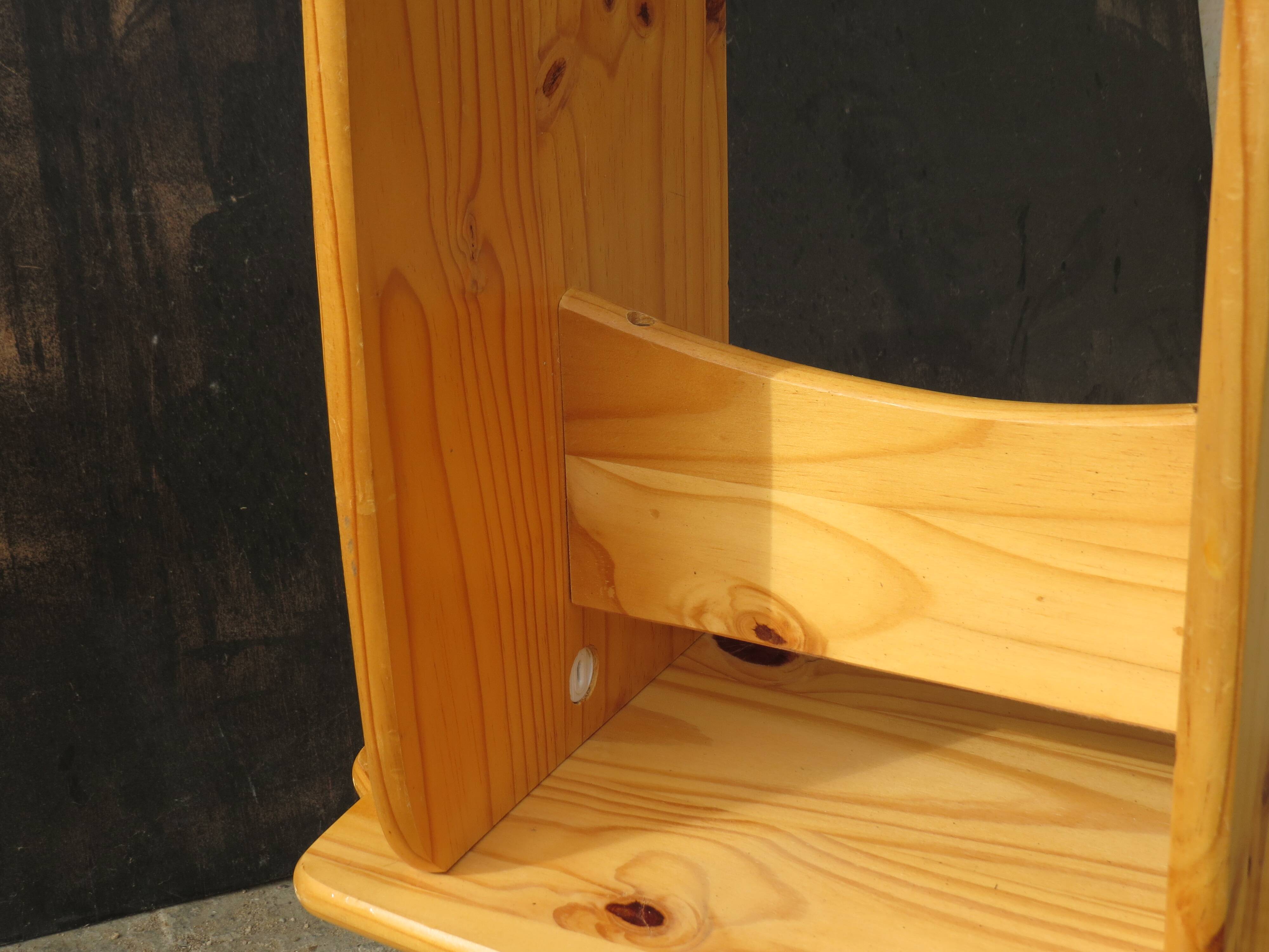 Pair of small pine tables