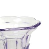 Purple Art Deco Vase Pressed Glass 1930s