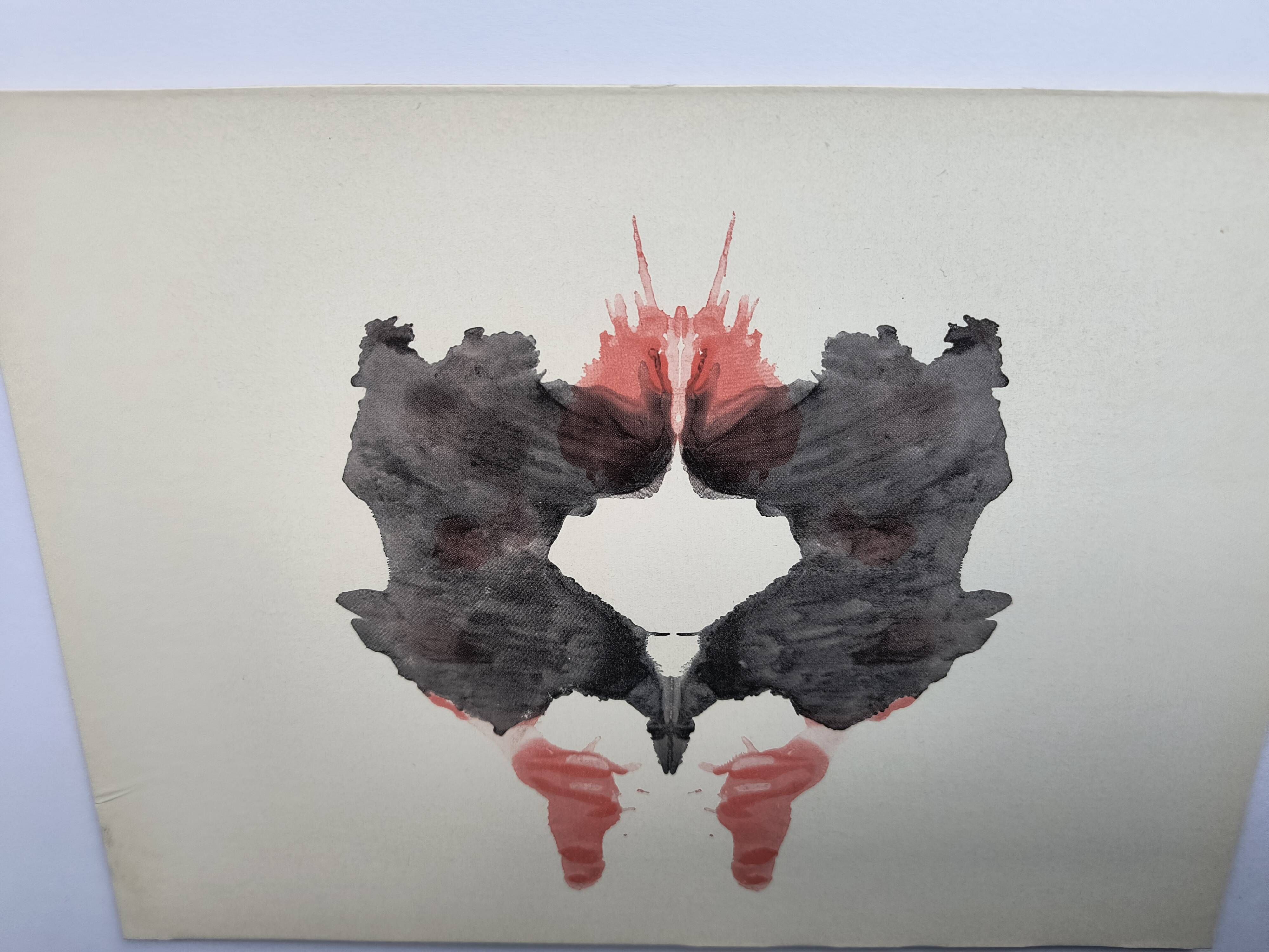Original Rorschach test card "Card II" – imaginary curiosity