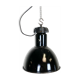 Industrial black enamel pendant light, 1930s