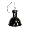 Industrial black enamel pendant light, 1930s