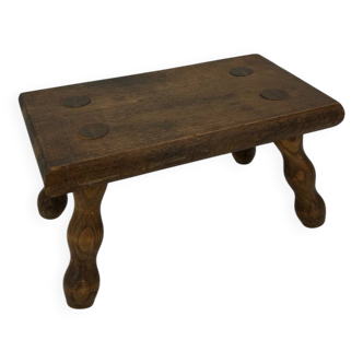 Tabouret, repose-pied en bois