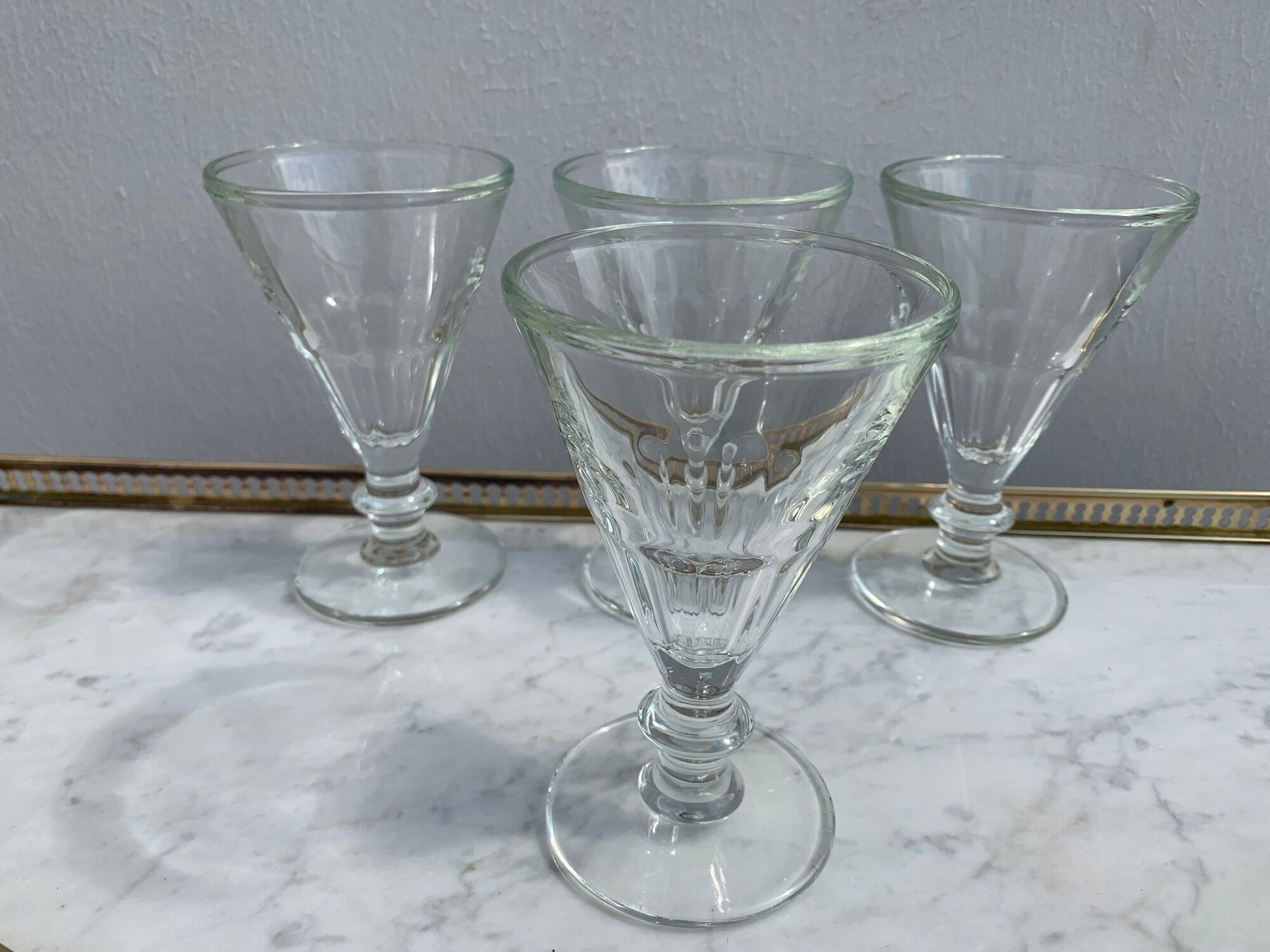 Verres à Vin Vintage KOMABLEN - Lot De 6 - 300ml - Motifs Relief - Lavable Lave-vaisselle