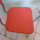 Lot of 2 chairs in red formica with tubing 60s