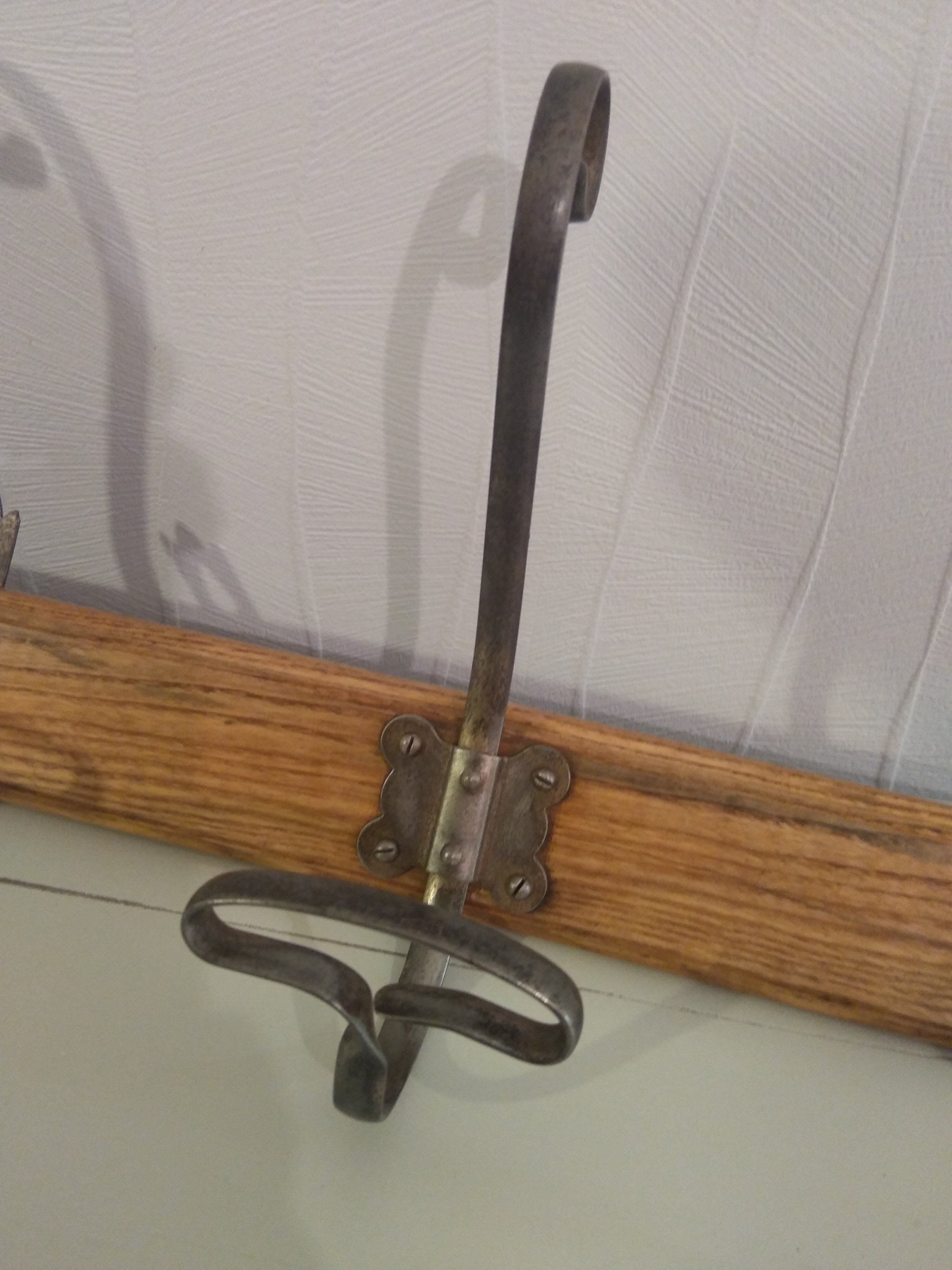 Coat rack wood and metal