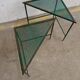 Triangular coffee table in perforated metal Mathieu Mategot