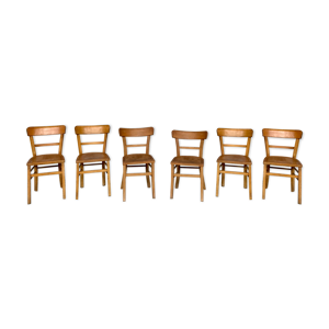 Série de 6 chaises bistrot