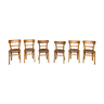 Série de 6 chaises bistrot en bois