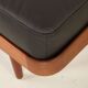 Danish teak daybed in black leather in Hans Wegner style, 1960s