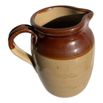 Pearsons of Chesterfield stoneware pitcher two-tone Made in England H: 17cm