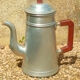 Old aluminum coffee maker, vintage