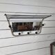 Vintage coat rack with pivoting mirror from the 60s