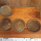 6 stoneware dessert plates