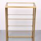 Brass and Glass Etagere or bookcase . Italy 1970s