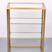Brass and Glass Etagere or bookcase . Italy 1970s