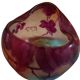 petit vase boule verre multicouche dégagé a l'acide de cassis et rechaussé de peinture signé Theodor