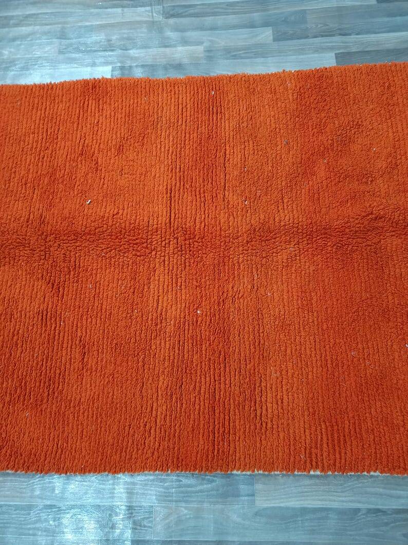 Handwoven Berber rug, traditionally woven, size 150 x 250 cm, orange