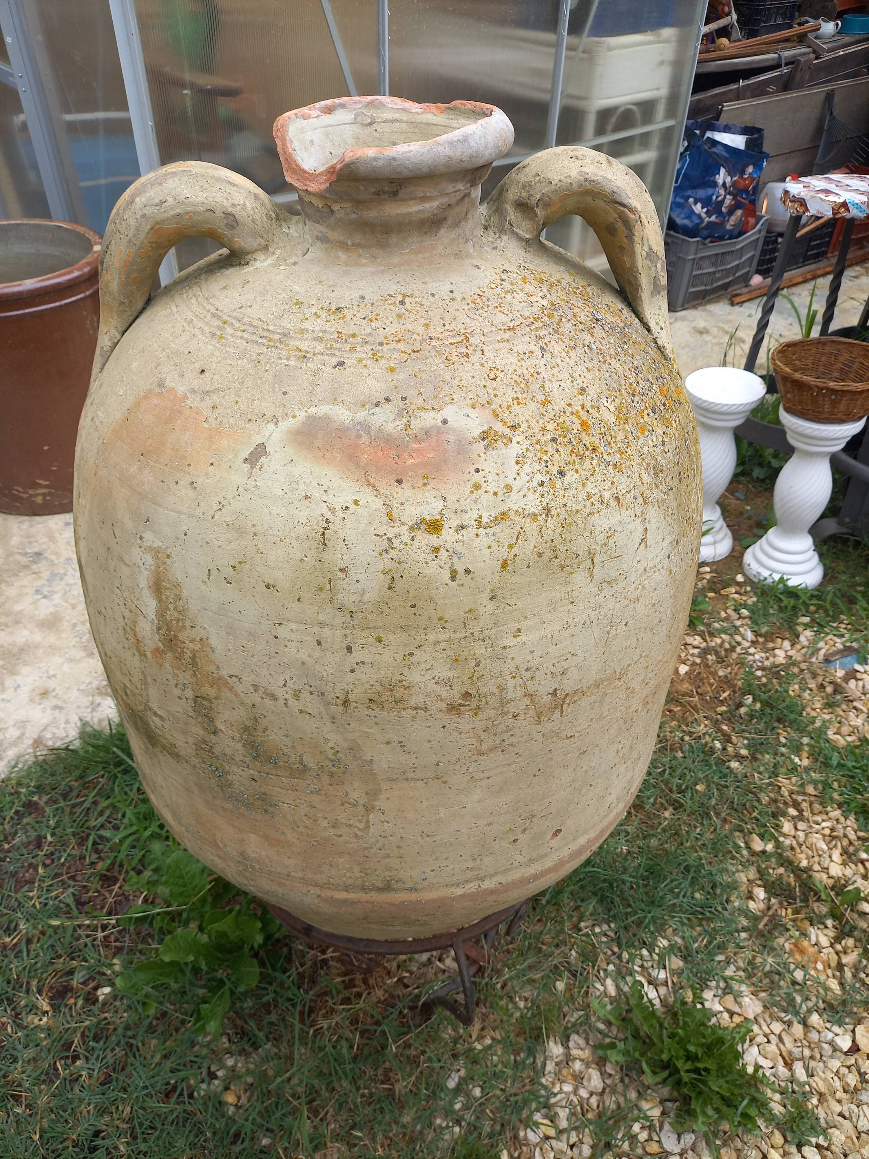 Old terracotta jar