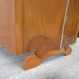 Child bed wood shape bow of boat