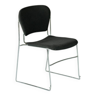 Black chair with metal frame by Perry, UK, 1990s