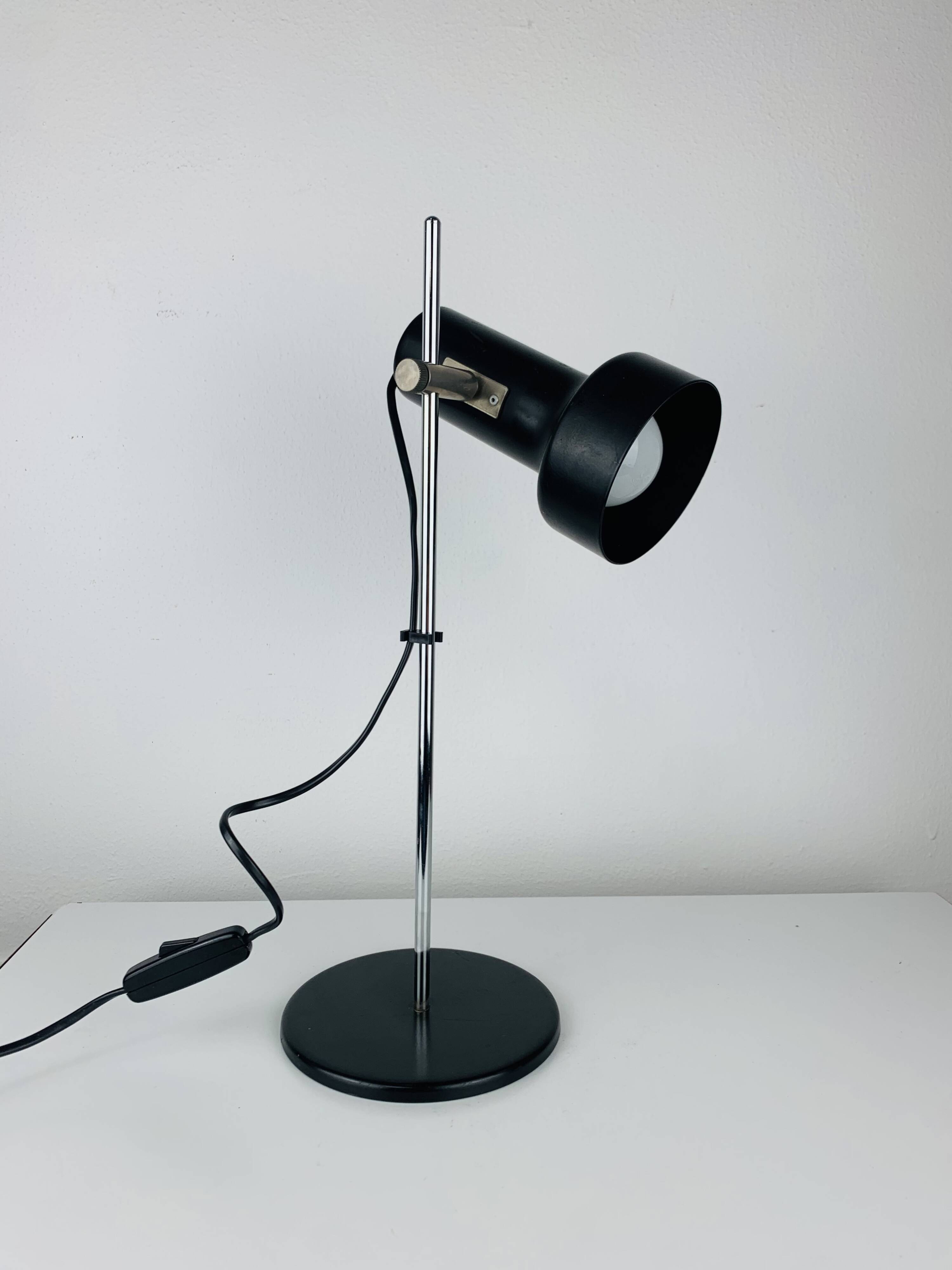 1960s black spot desk lamp, vintage