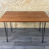 60s 70s Teak & Metal Dining Table Dining Table Danish Modern Design Denmark
