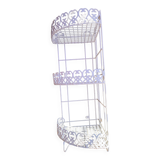 White metal corner shelf