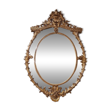 19th century mirror with glazing beads 141 x 96