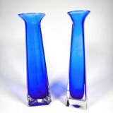 Murano Crystal Jarrones Sommerso Azul Cobalto