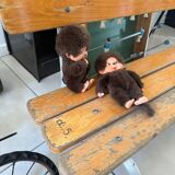 Old nursery school bench with backrest