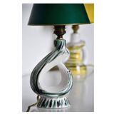 Vintage green ceramic lamp