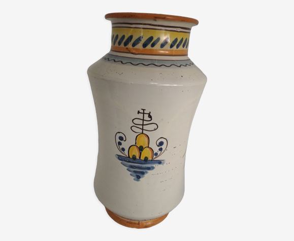 Pot d'apothicaire vintage en faïence signé Roche Bobois
