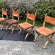 Set of 4 vintage brutalist chairs by Bram Sprij, Netherlands 1960s. in beech.