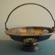 old silver metal basket cup silver metal basket