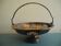 ancienne coupe corbeille métal argenté silver metal basket