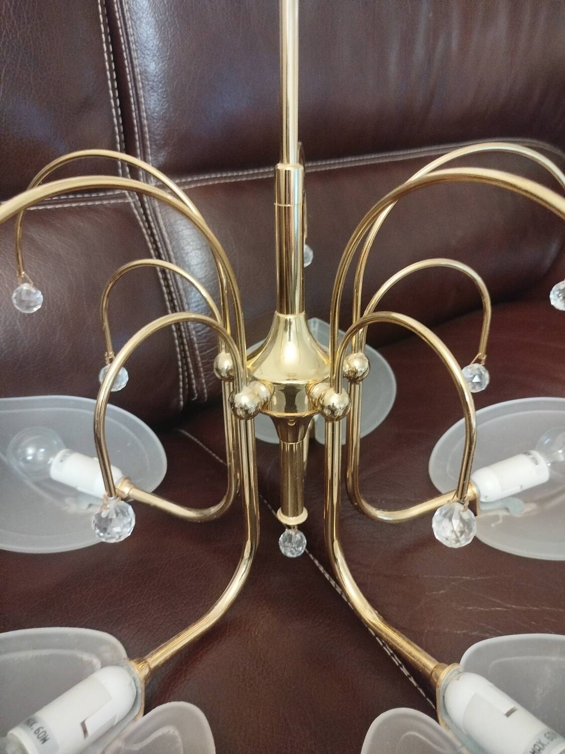Golden leaf lustre Italy Hollywood Regency / Mid-Century