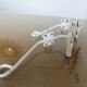 Pair of white metal hooks 30s 40s