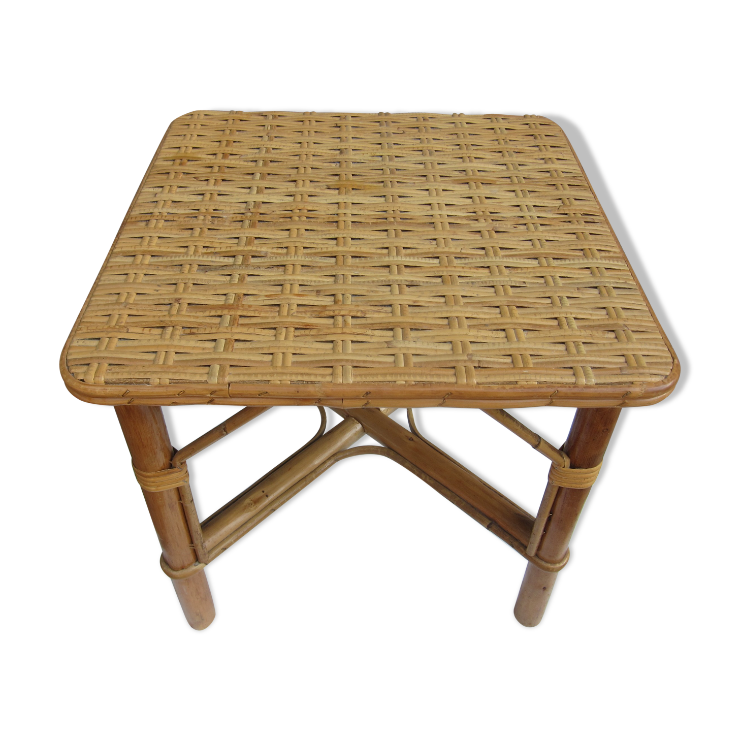 Square rattan coffee table