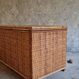 Vintage rattan trunk