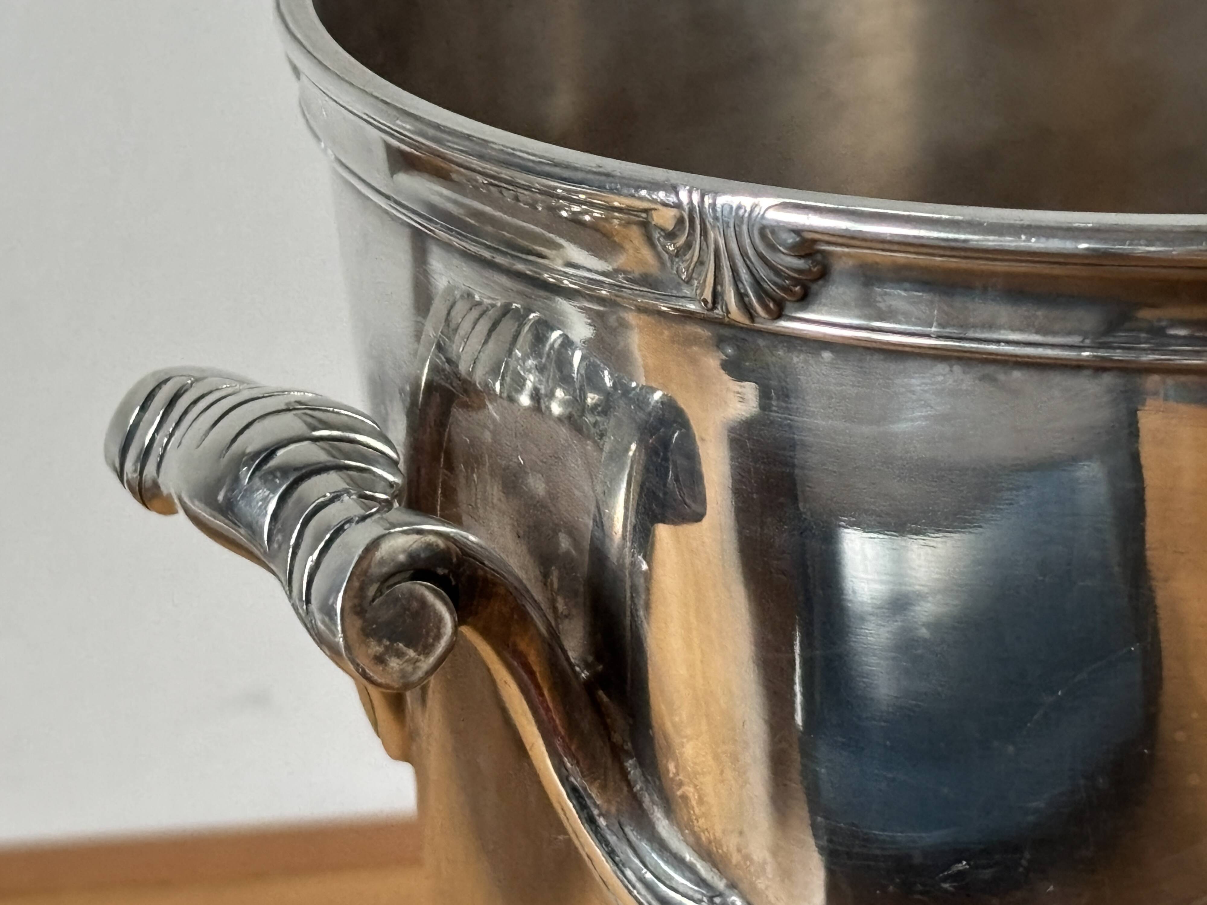 Ercuis silver-plated champagne bucket, France 1950s