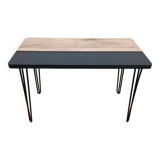 Office table in solid maple and gray band