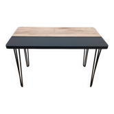 Table bureau en érable massif et bande grise