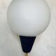Pair of vintage brass and opaline wall lights
