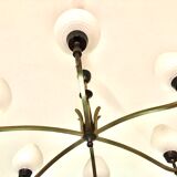 Lustre moderniste aux 6 flambeaux 1950