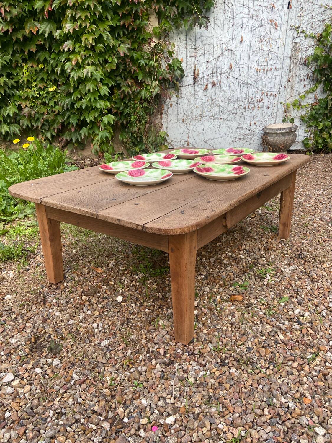 Table basse de ferme en chêne massif