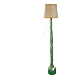 Lampadaire éléphant italien art déco en verre vert 142cm